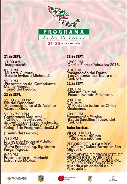 Presentan la 3a. Fiesta de Todos los Chiles Mexicanos en Yahualica